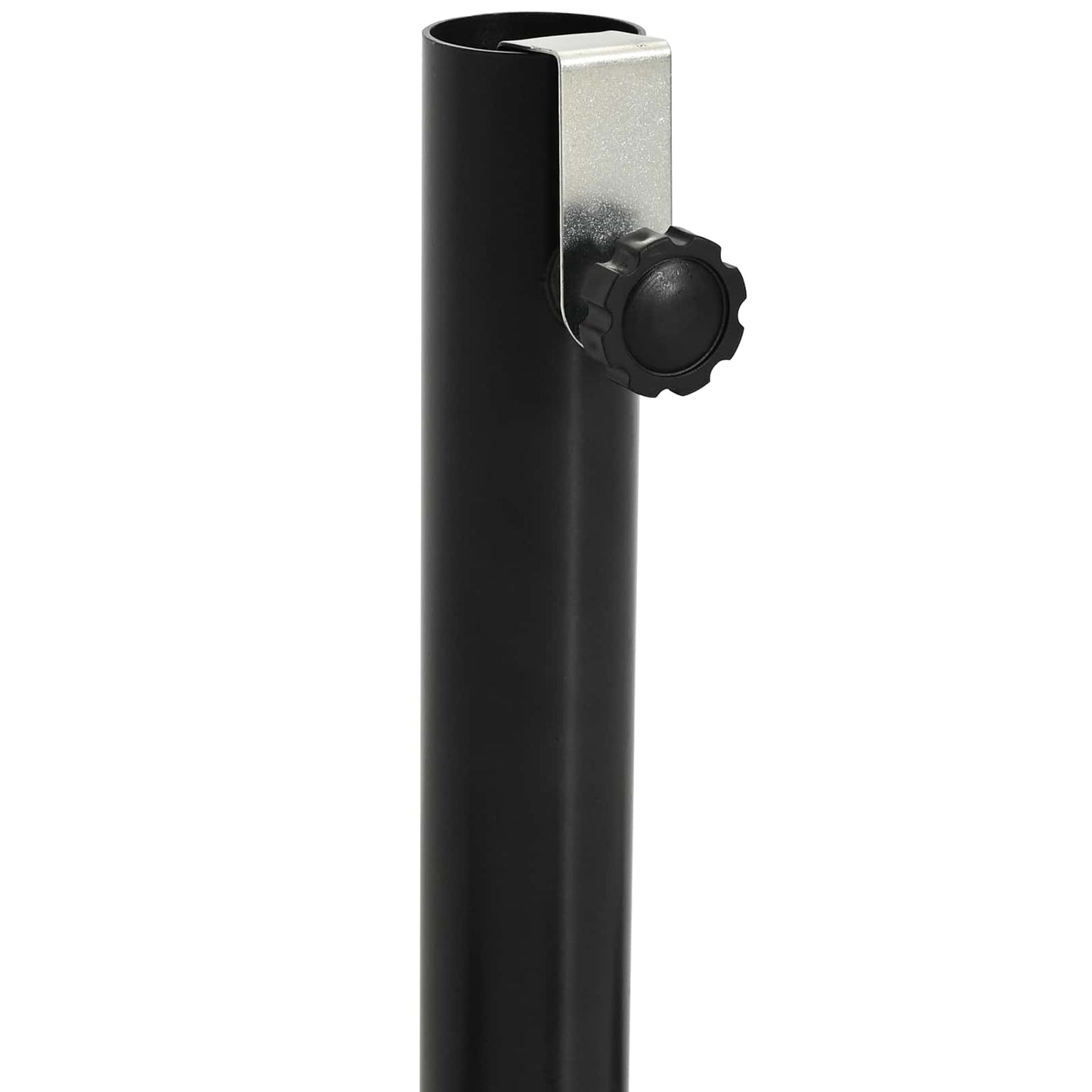 Halv Parasol Base Ramme Sort Stål for 32-38 mm Pole