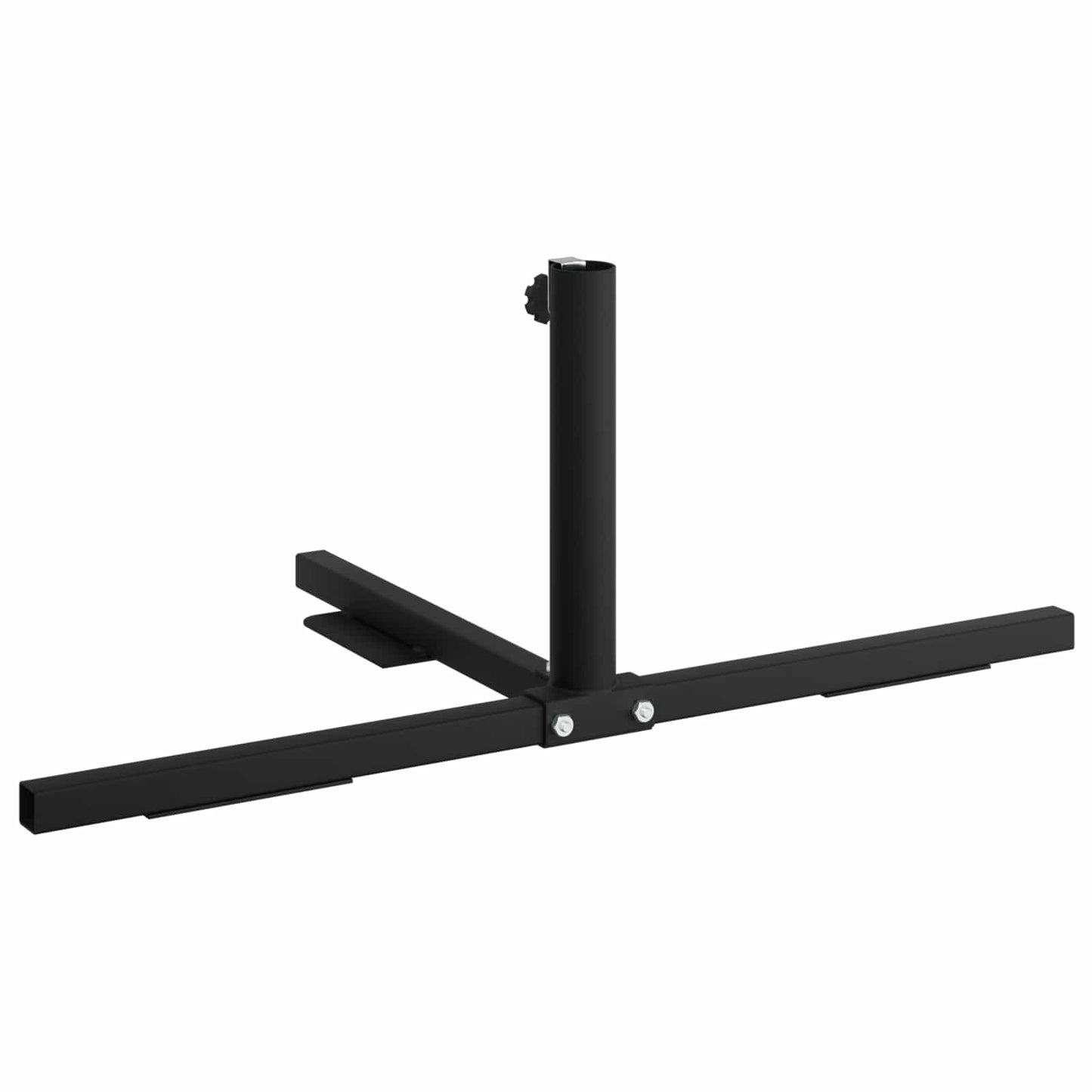 Halv Parasol Base Ramme Sort Stål for 32-38 mm Pole