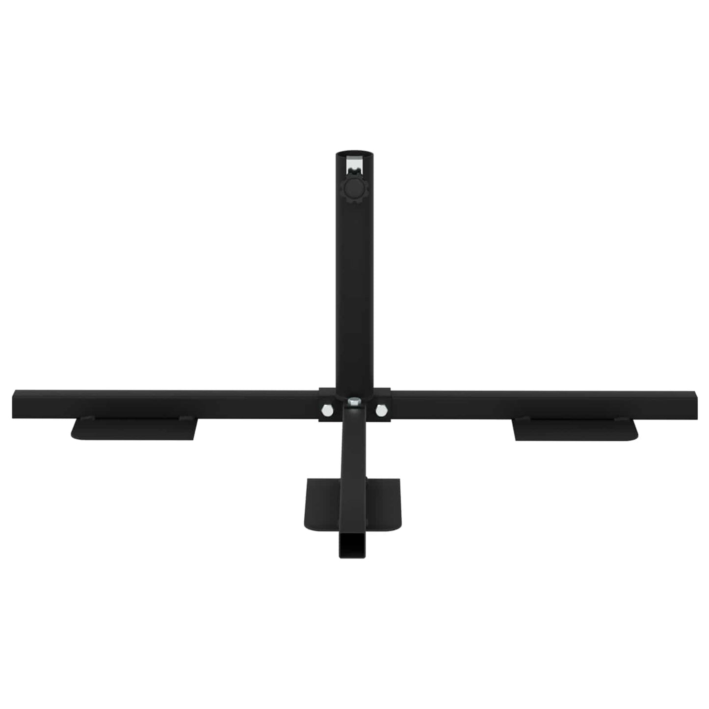 Halv Parasol Base Ramme Sort Stål for 32-38 mm Pole