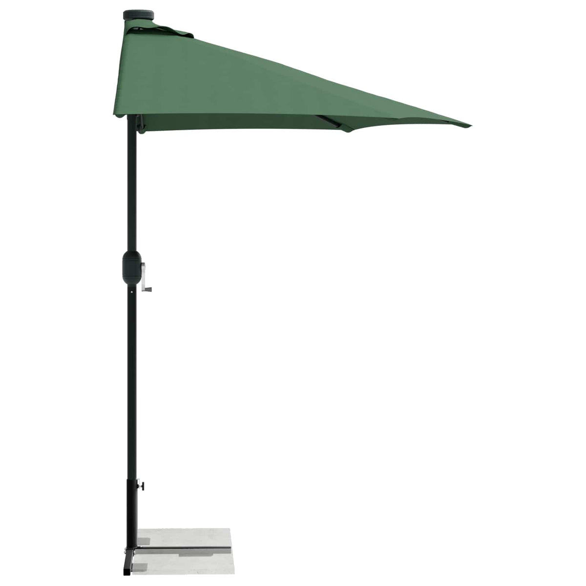 Halv Parasol Base Ramme Sort Stål for 32-38 mm Pole