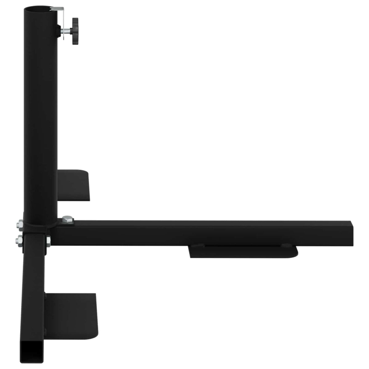 Halv Parasol Base Ramme Sort Stål for 32-38 mm Pole