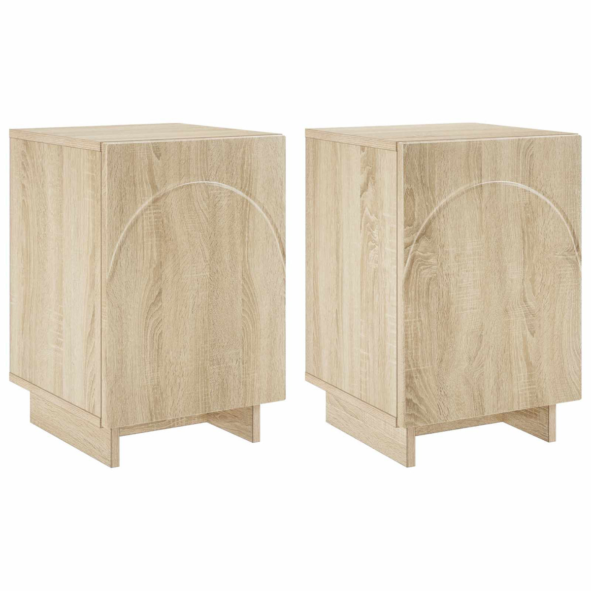 Natskab 2 stk. Sonoma-eg 33,5 x 34,5 x 50 cm Konstrueret træ