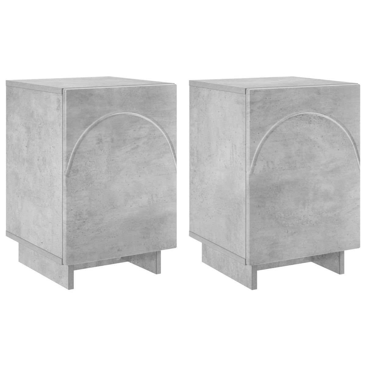 Natskab 2 stk. Betongrå 33,5 x 34,5 x 50 cm Konstrueret træ