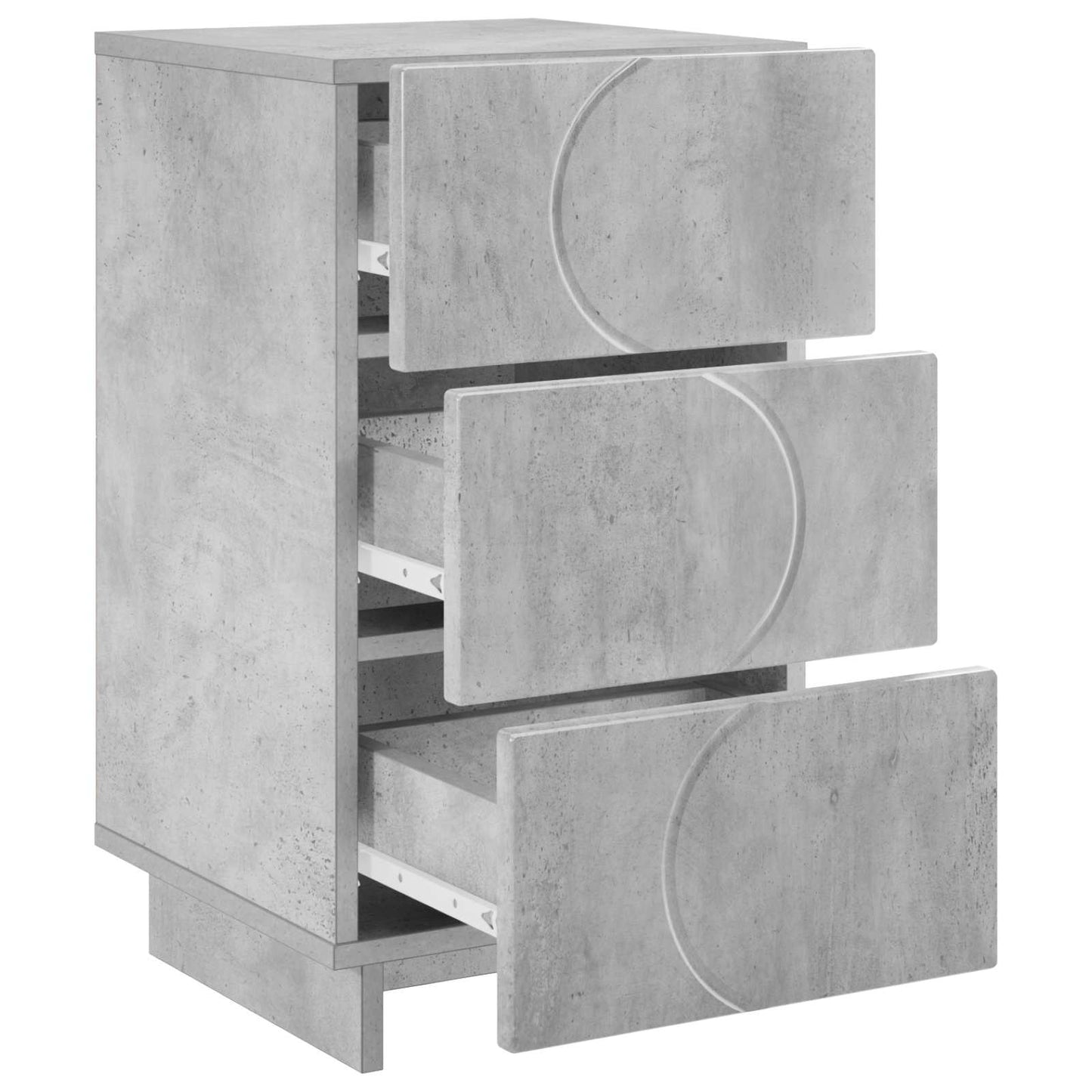 Natskab 2 stk. Betongrå 33,5 x 34,5 x 60 cm Konstrueret træ