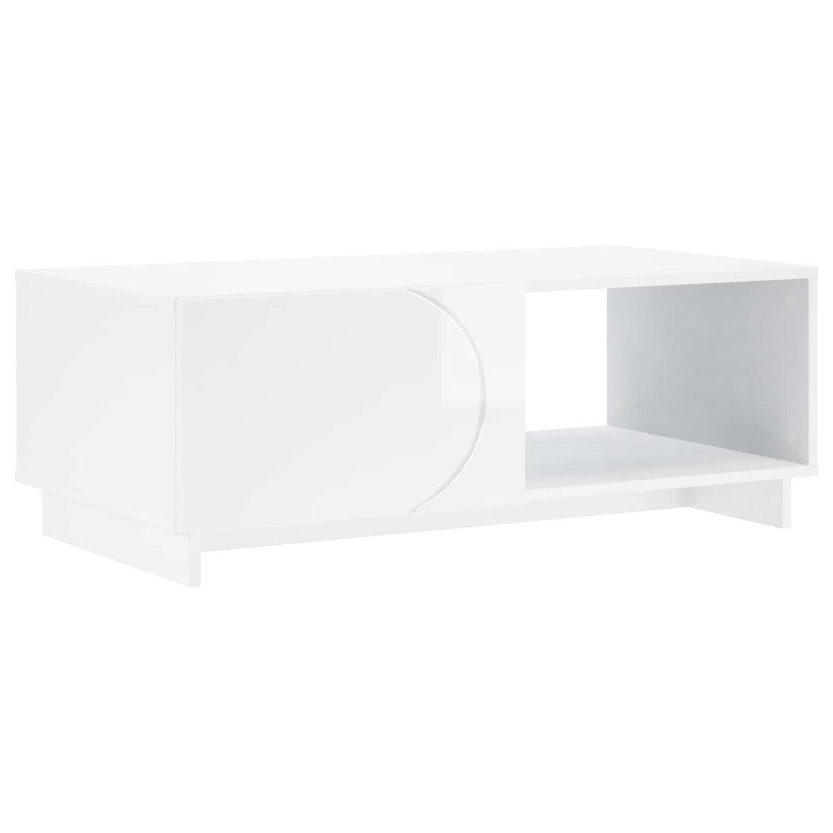 Sofabord Hvid højglans 95 x 50,5 x 35 cm Konstrueret træ