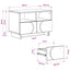 TV-bord 60 x 34.5 x 40 cm Gammelt træ Konstrueret træ
