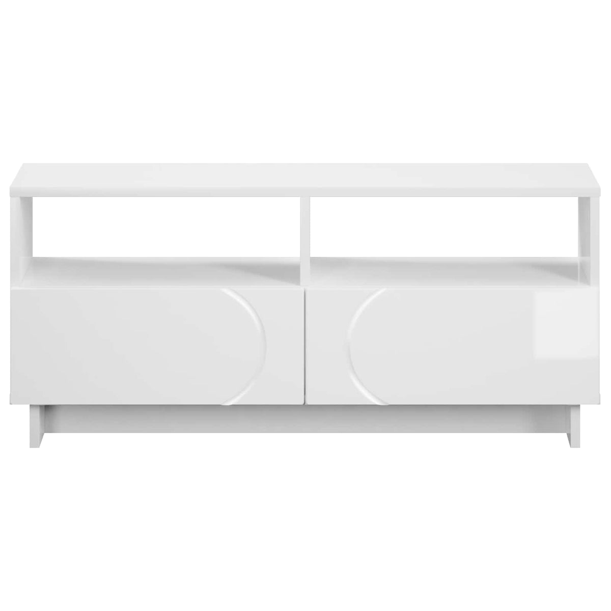 TV-bord 90 x 34.5 x 40 cm Hvid højglans Konstrueret træ