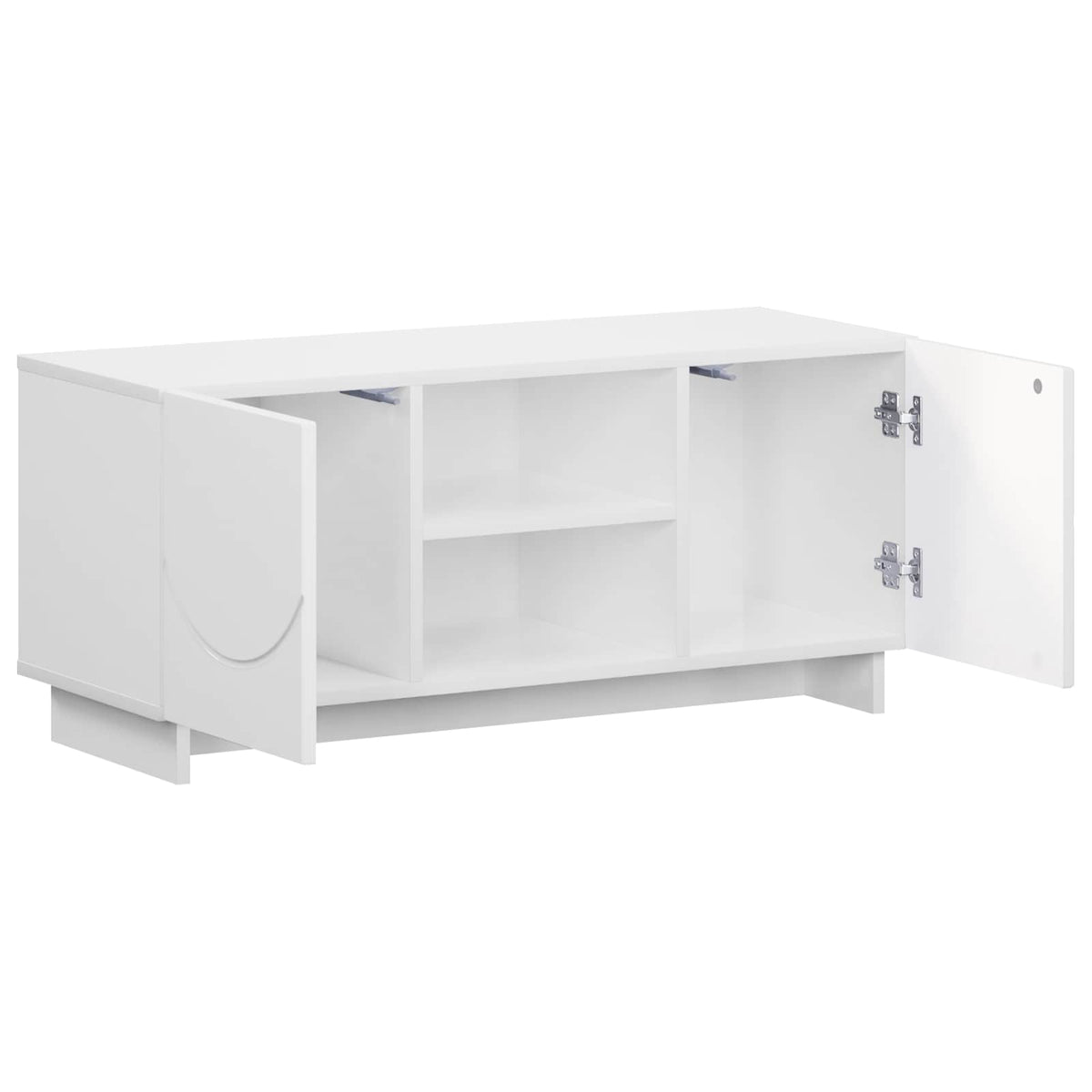 TV-bord 90 x 34.5 x 40 cm Hvid højglans Konstrueret træ