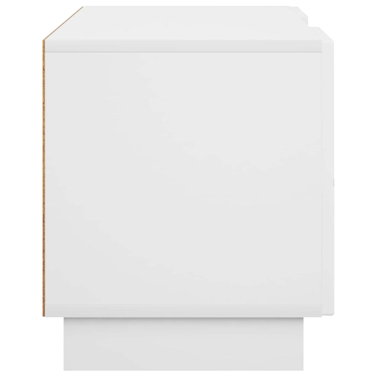 TV-bord 140 x 34.5 x 40 cm Hvid højglans Konstrueret træ