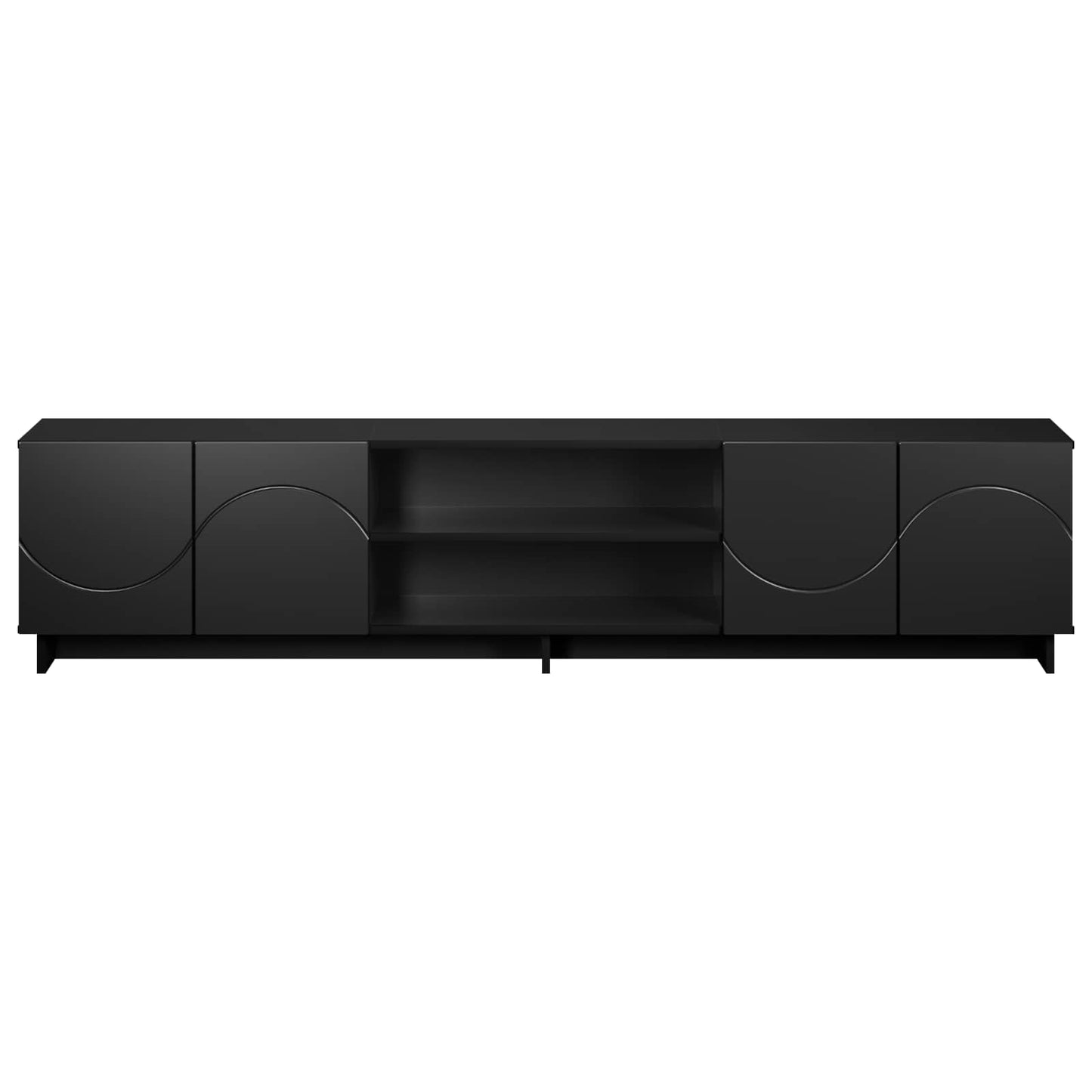 TV-bord 180 x 34,5 x 40 cm Sort Konstrueret træ