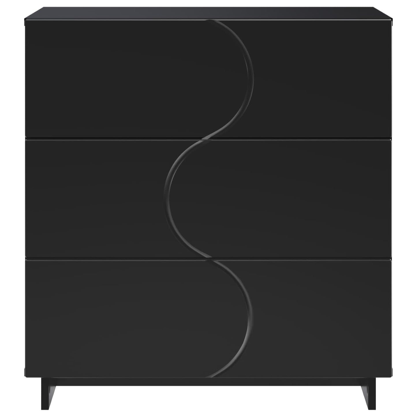 Skænk Sort 70 x 38 x 75 cm Konstrueret træ