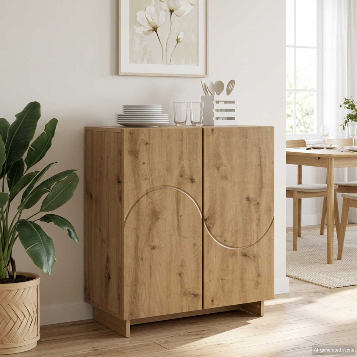 Skænk Artisan-eg 67 x 34,5 x 75 cm Konstrueret træ