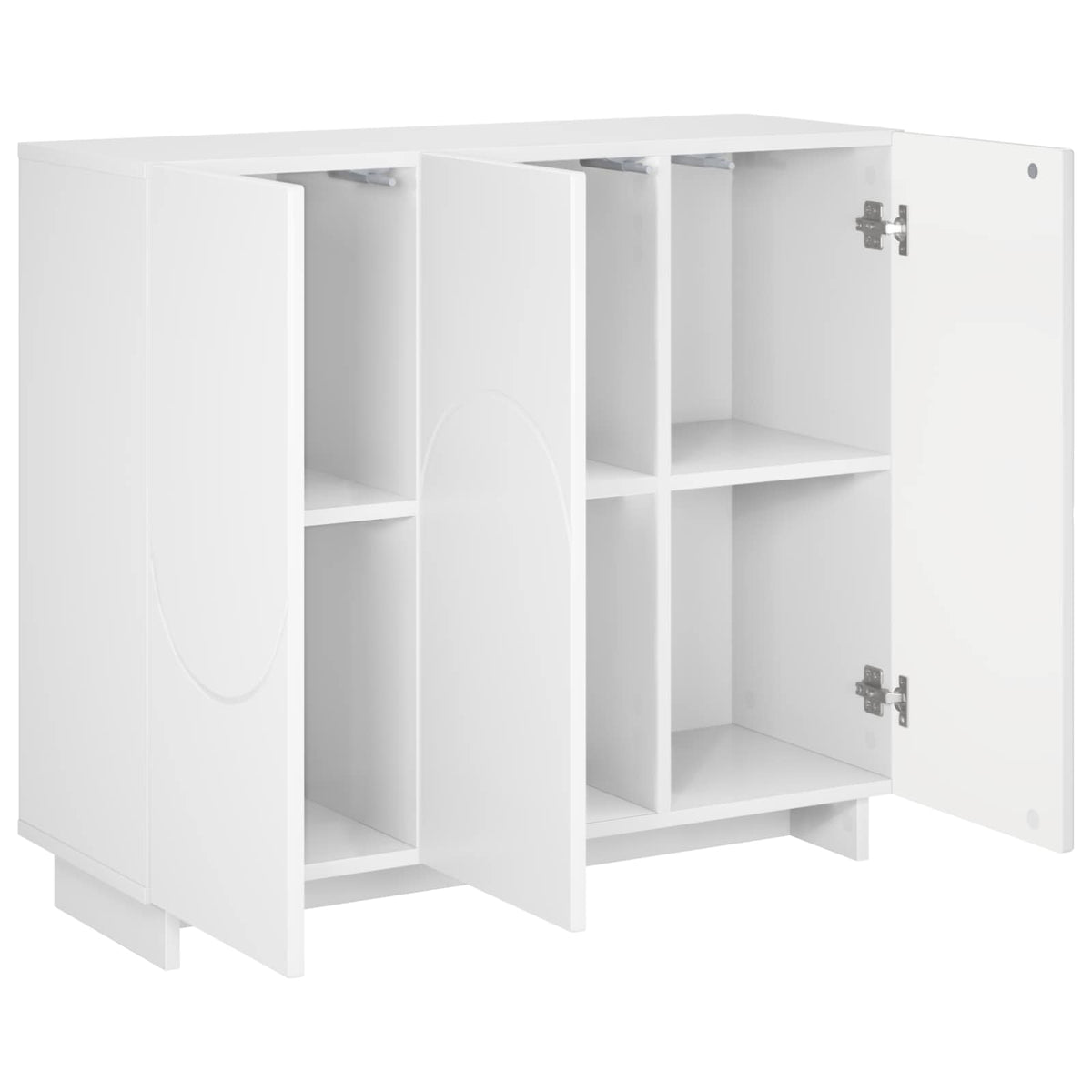 Sideboard Hvid højglans 85.5 x 31 x 75 cm Konstrueret træ