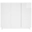 Sideboard Hvid højglans 85.5 x 31 x 75 cm Konstrueret træ