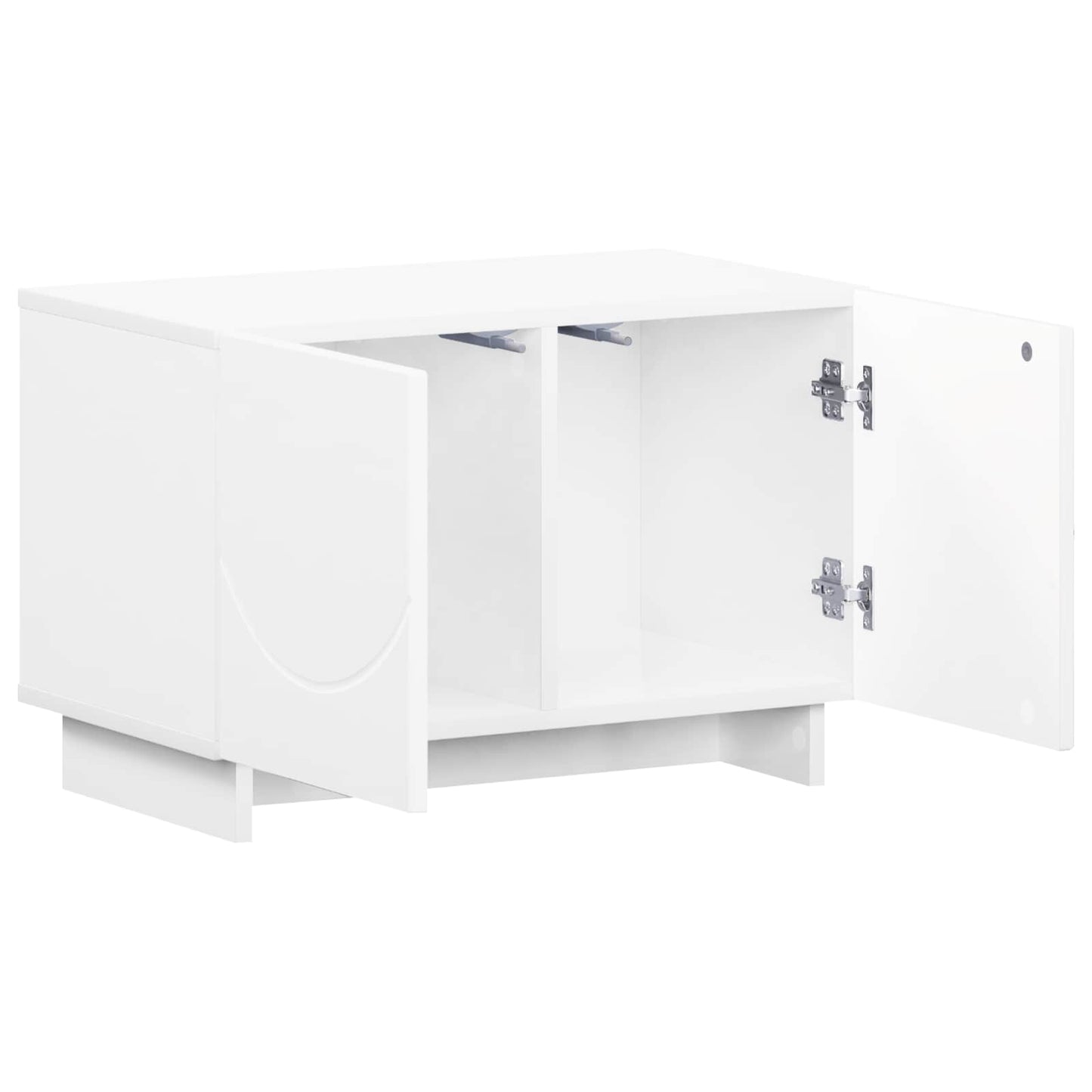 TV-bord 60 x 34.5 x 40 cm Hvid højglans Konstrueret træ