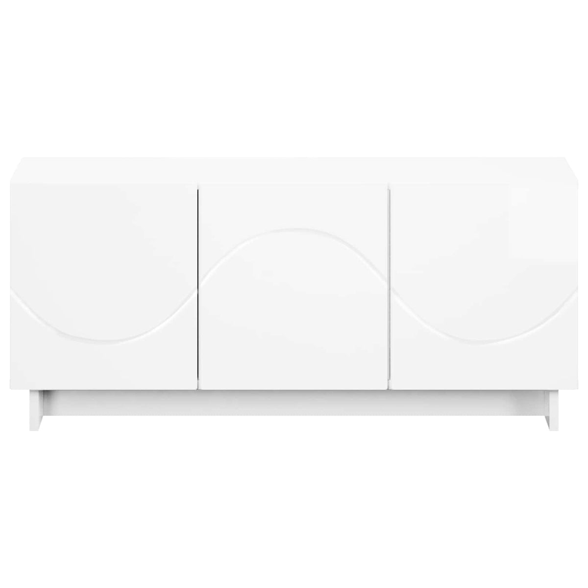 TV-bord 90 x 34.5 x 40 cm Hvid højglans Konstrueret træ