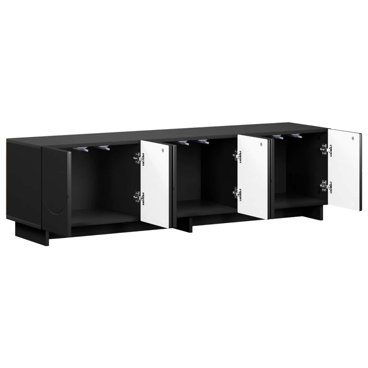 TV-bord 140 x 34.5 x 40 cm Sort Konstrueret træ