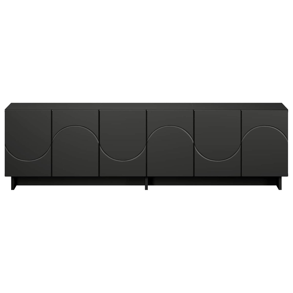 TV-bord 140 x 34.5 x 40 cm Sort Konstrueret træ