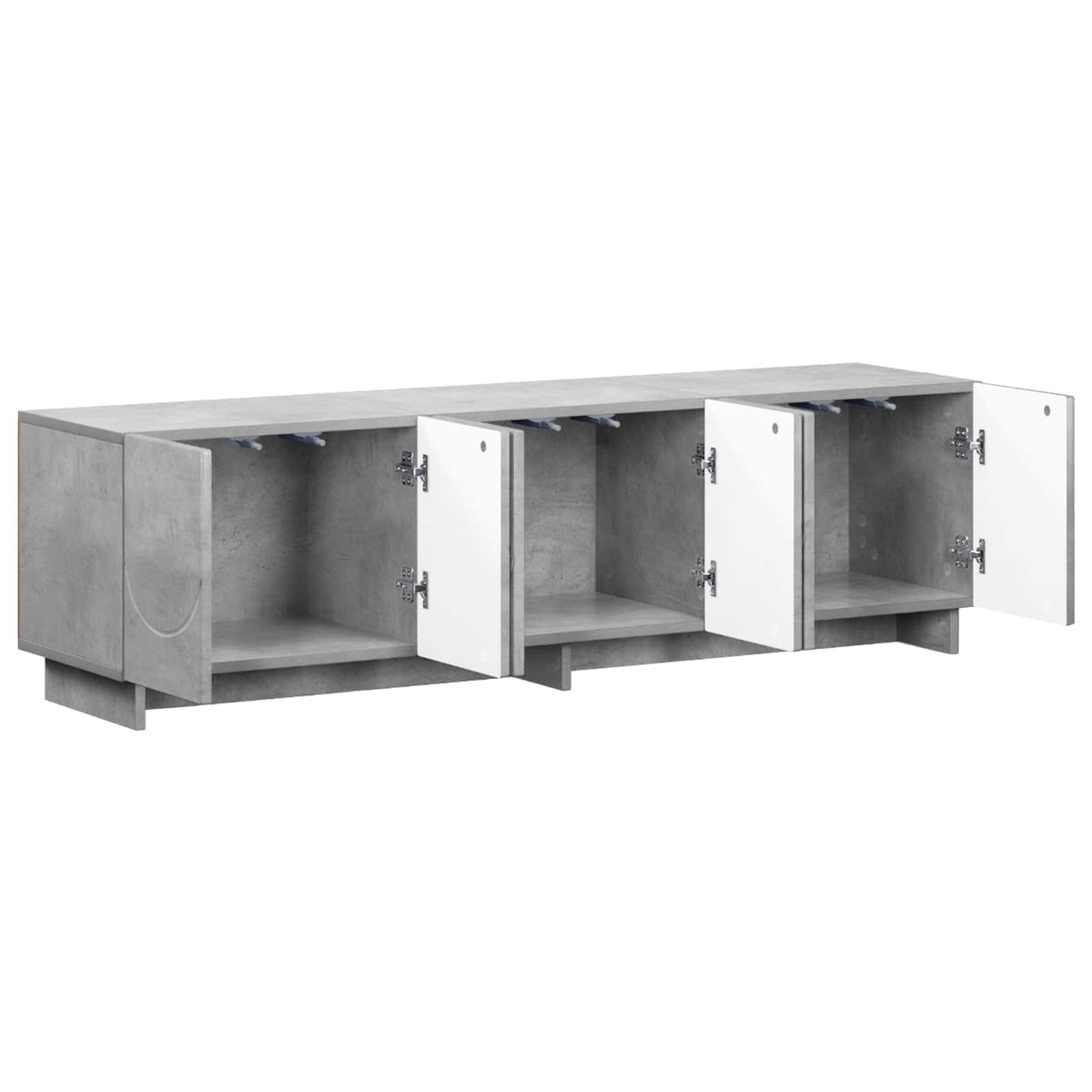 TV-bord 140 x 34.5 x 40 cm Betongrå Konstrueret træ