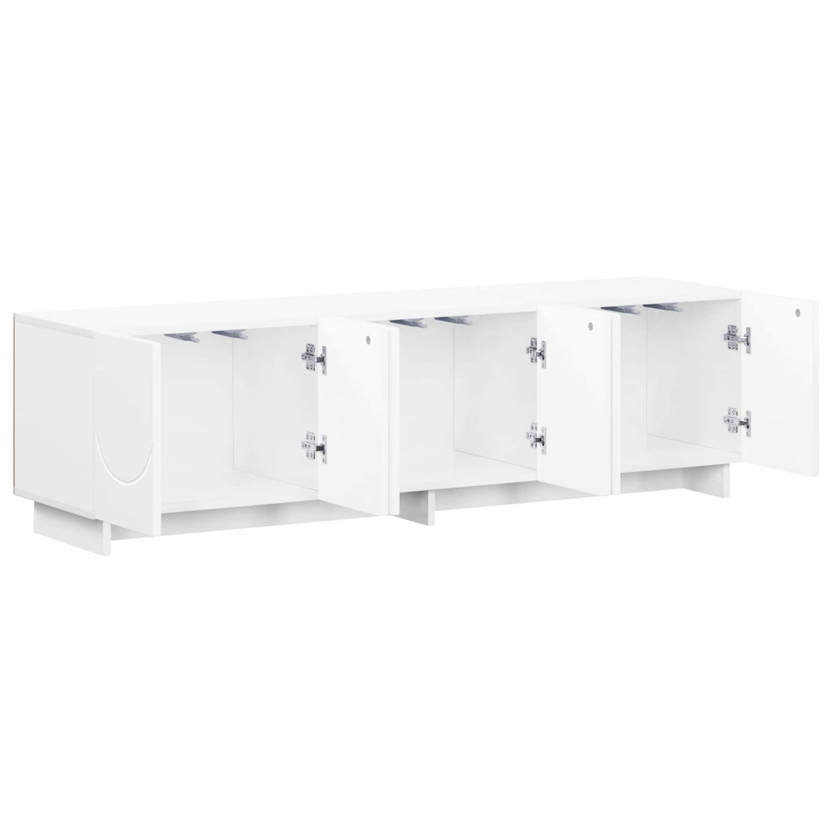 TV-bord 140 x 34.5 x 40 cm Hvid højglans Konstrueret træ