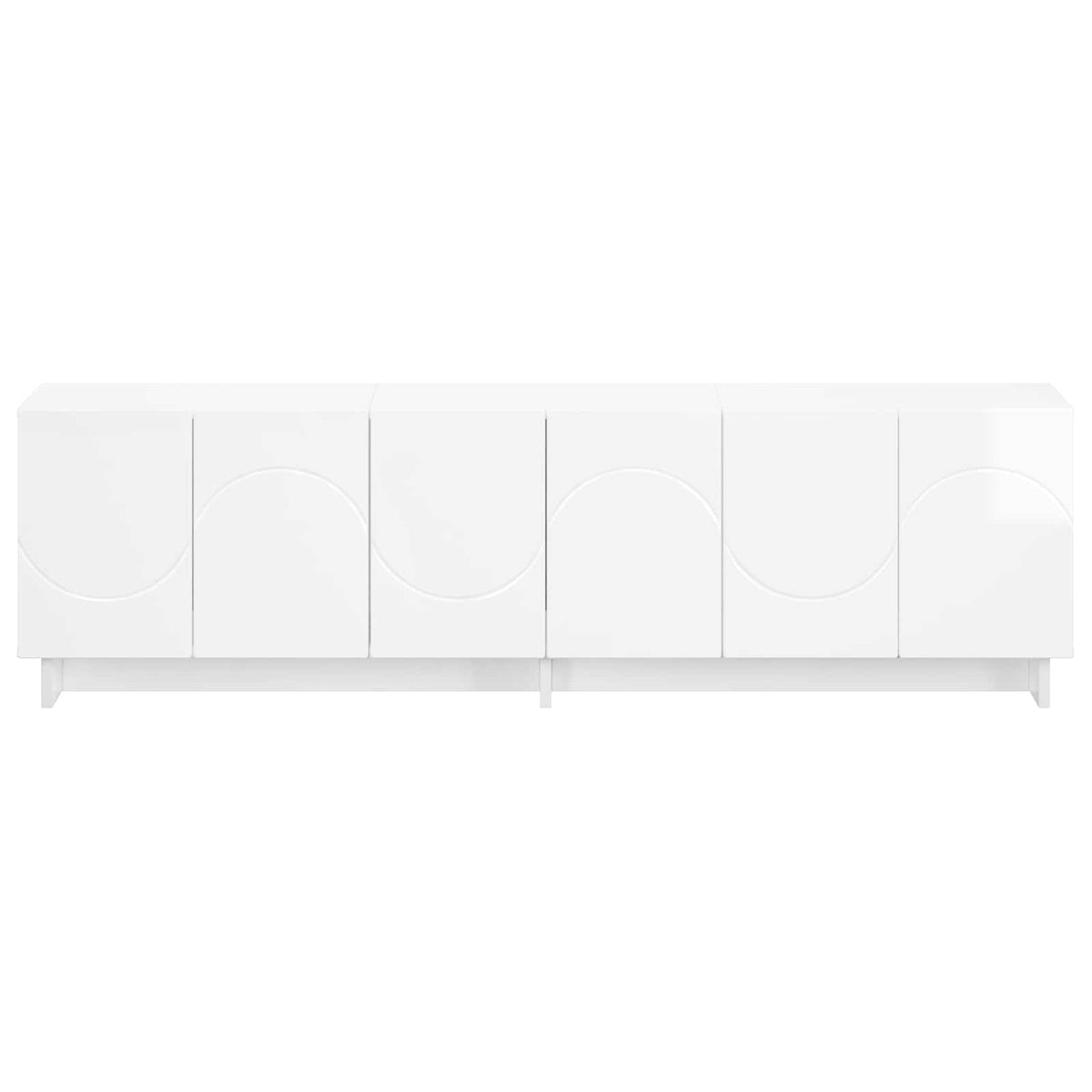 TV-bord 140 x 34.5 x 40 cm Hvid højglans Konstrueret træ