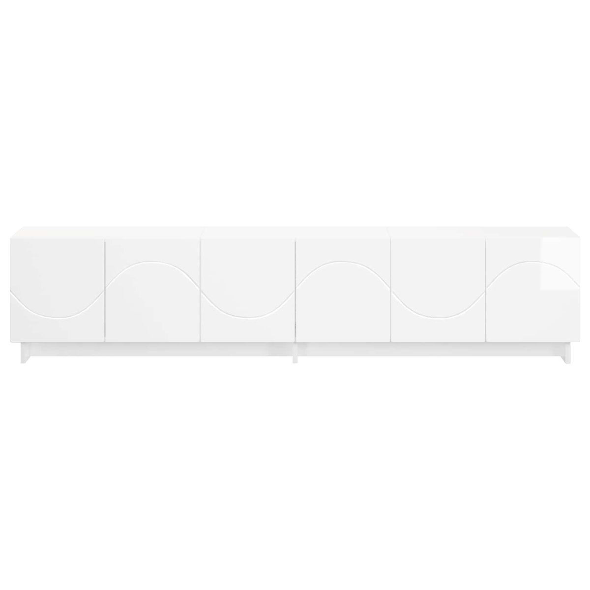 TV-bord 180 x 34,5 x 40 cm Hvid højglans Konstrueret træ