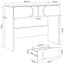 Konsolbord Hvid 96,5 x 38 x 75 cm Konstrueret træ
