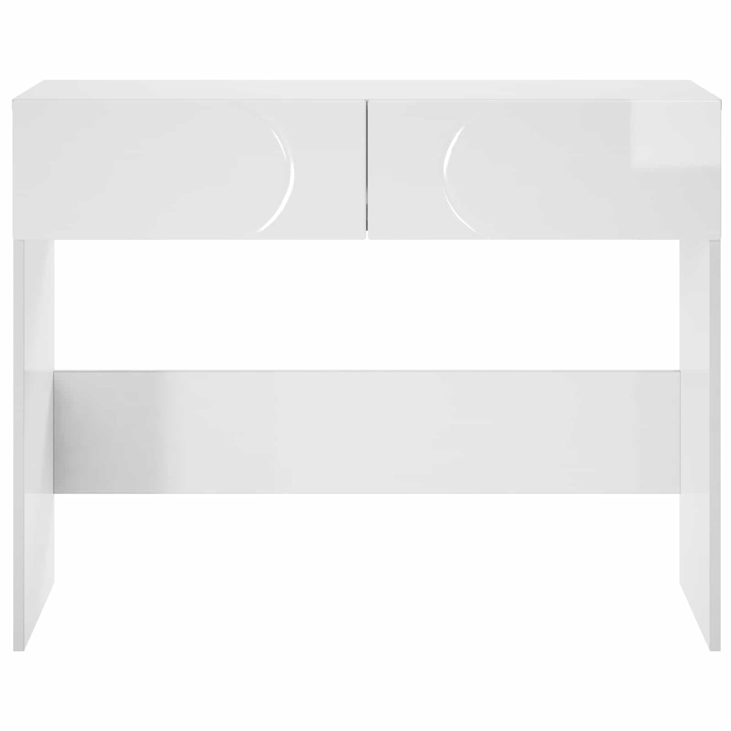 Konsolbord Hvid højglans 96,5 x 38 x 75 cm Konstrueret træ