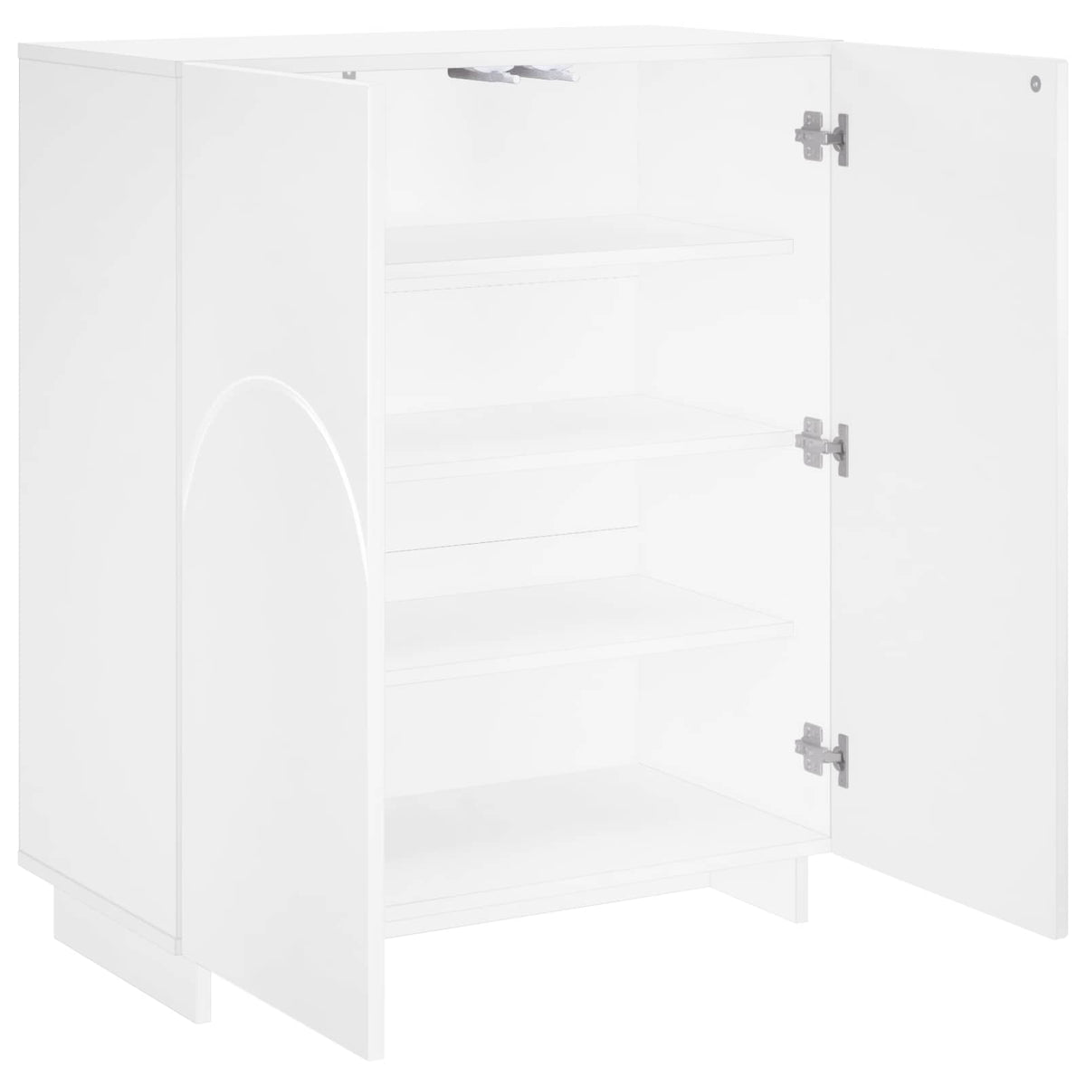 Skoskab 73 x 38 x 87,5 cm Konstrueret træ Hvid højglans