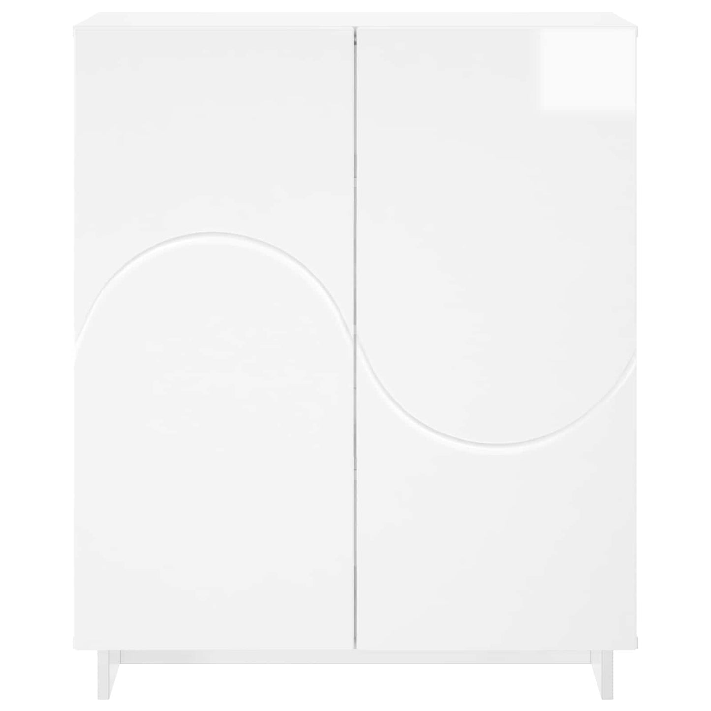 Skoskab 73 x 38 x 87,5 cm Konstrueret træ Hvid højglans