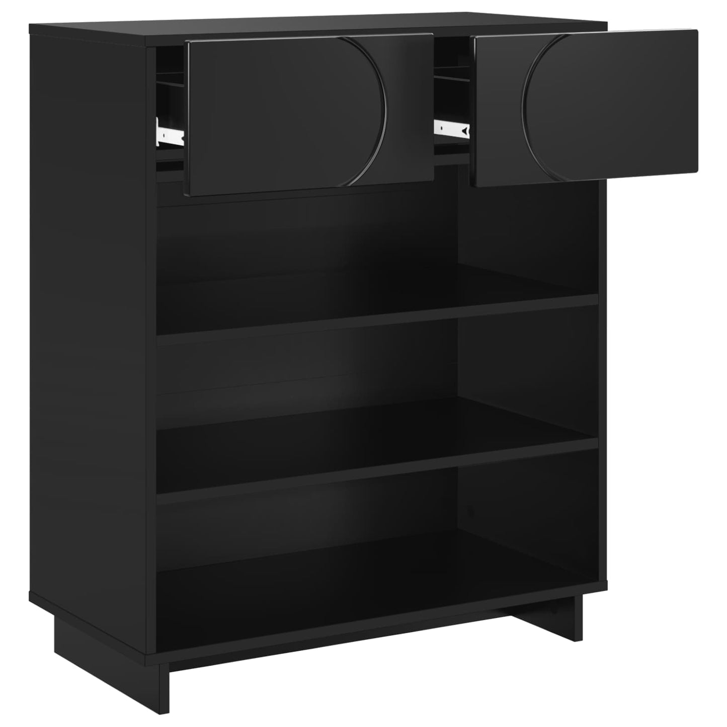 Skoskab 73 x 38 x 87,5 cm Konstrueret træ Sort