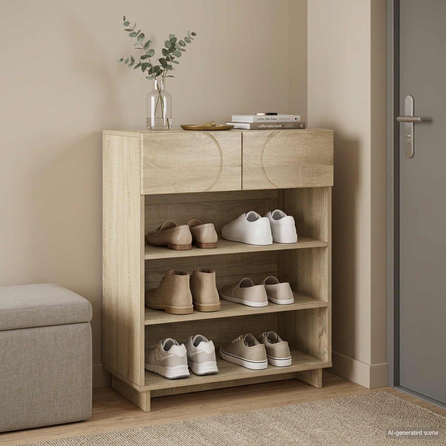 Skoskab 73 x 38 x 87,5 cm Konstrueret træ Sonoma-eg