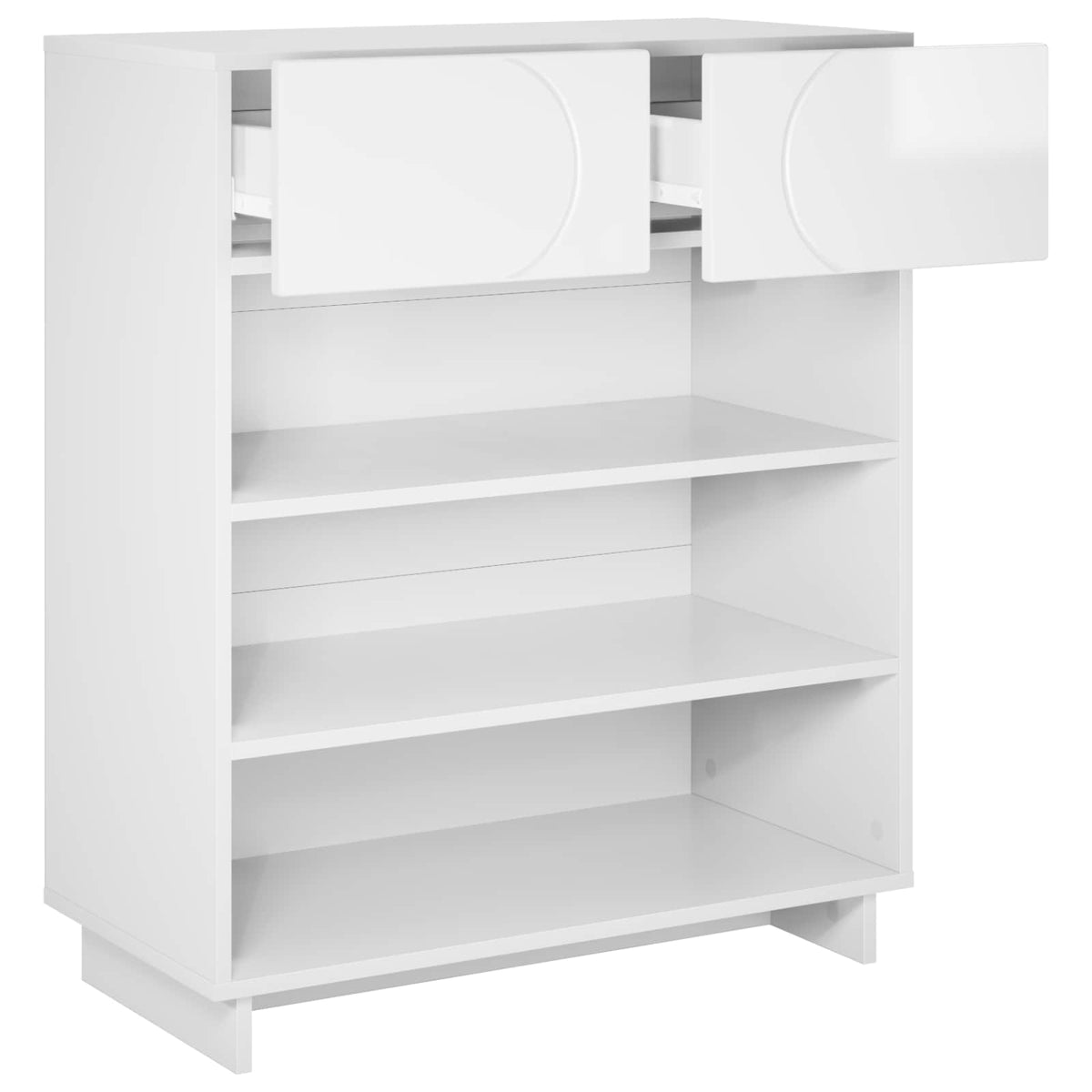 Skoskab 73 x 38 x 87,5 cm Konstrueret træ Hvid højglans