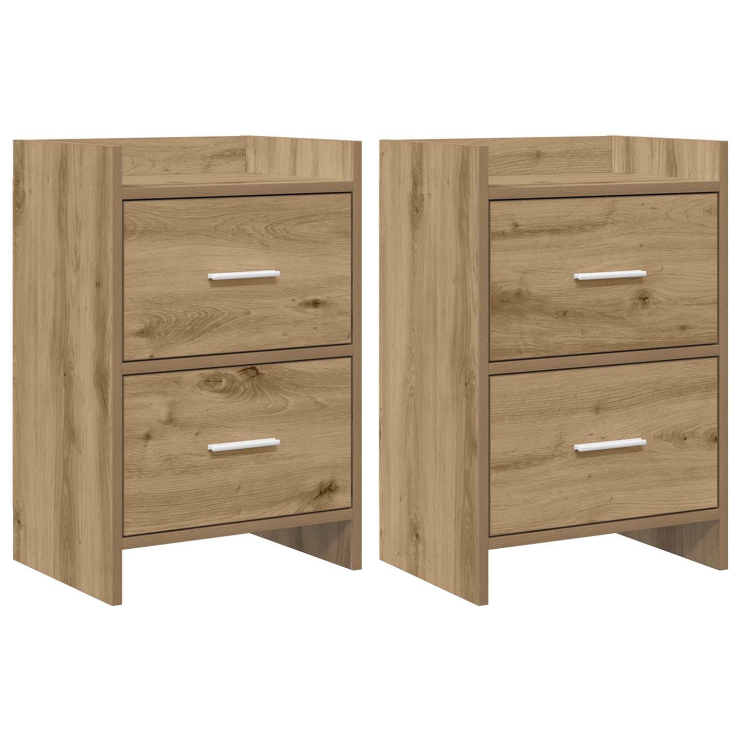 Sengeborde 2 stk. Artisan-eg 40 x 30 x 60 cm Konstrueret træ
