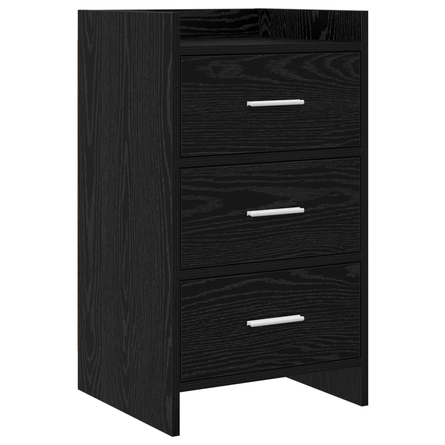 Sengeborde Sort eg 40 x 36 x 70 cm Konstrueret træ