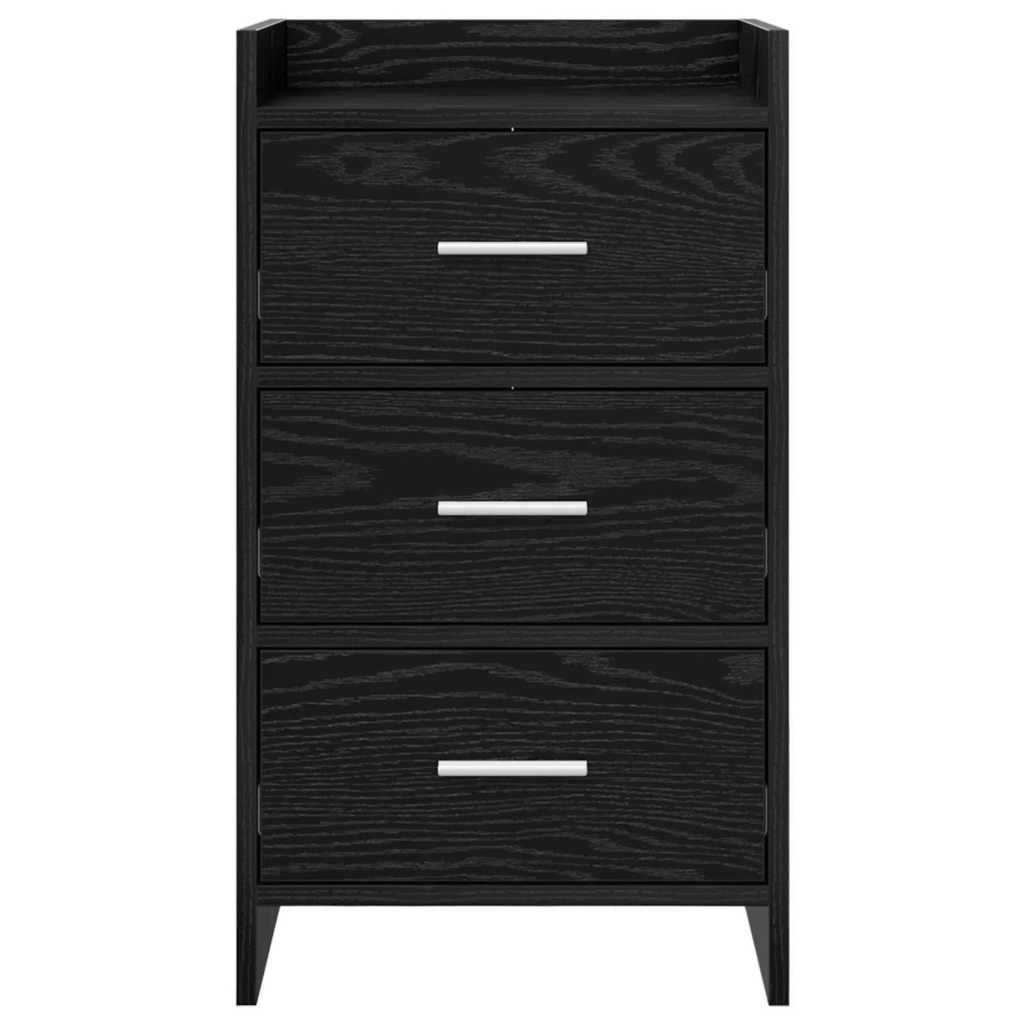 Sengeborde Sort eg 40 x 36 x 70 cm Konstrueret træ