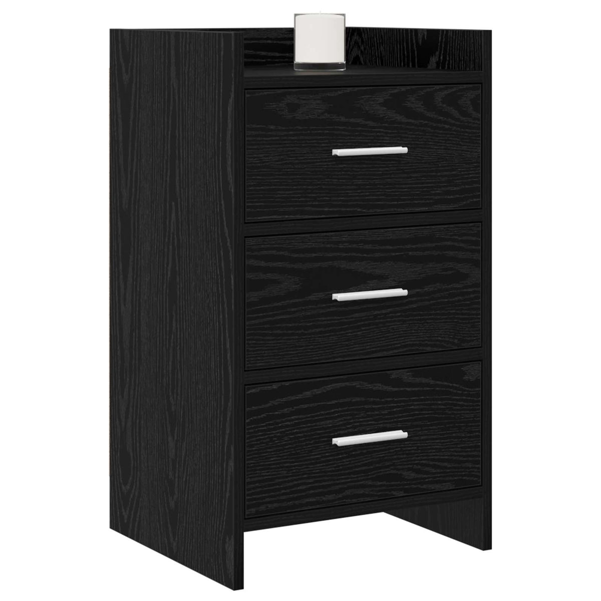 Sengeborde Sort eg 40 x 36 x 70 cm Konstrueret træ