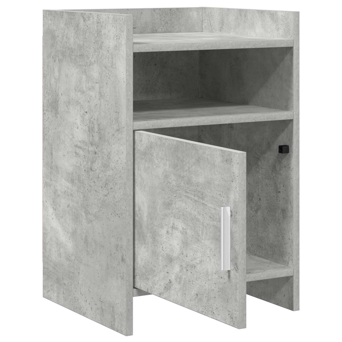 Sengeborde 2 stk. Betongrå 40 x 36 x 60 cm Konstrueret træ