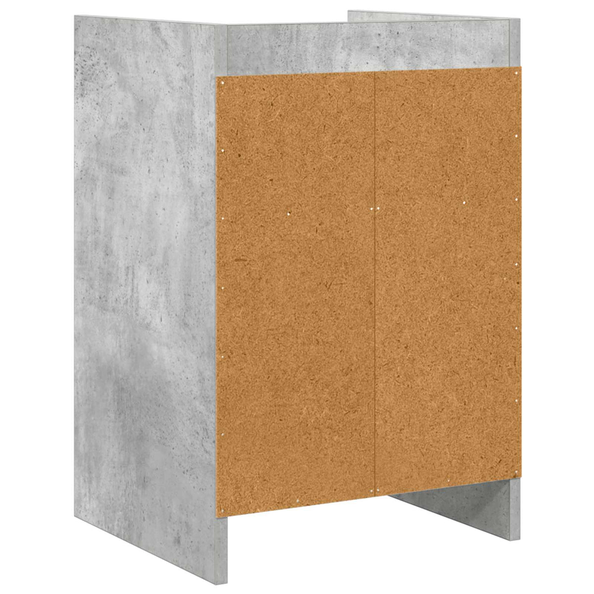 Sengeborde 2 stk. Betongrå 40 x 36 x 60 cm Konstrueret træ