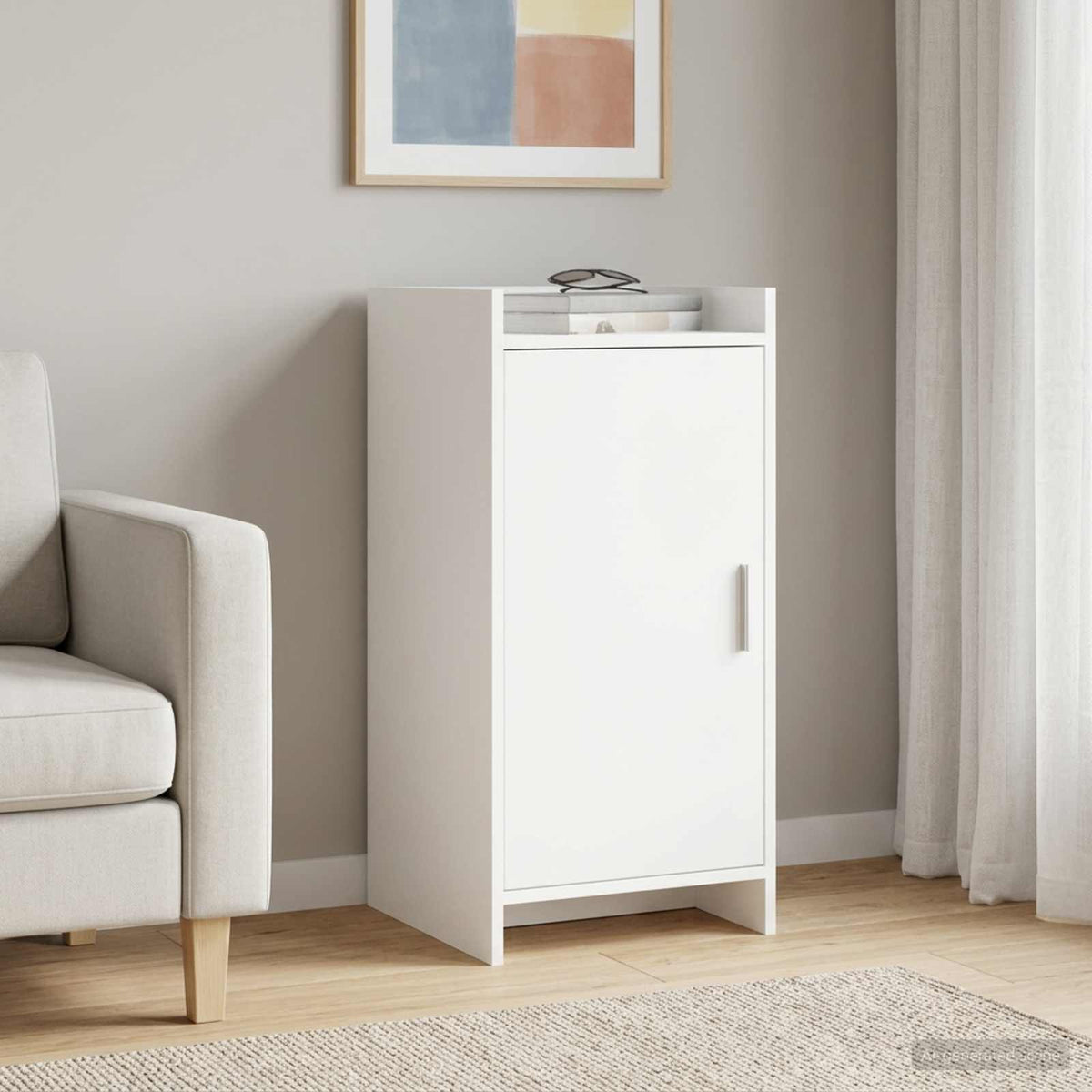 Sideboard Hvid 40 x 36 x 80 cm Konstrueret træ