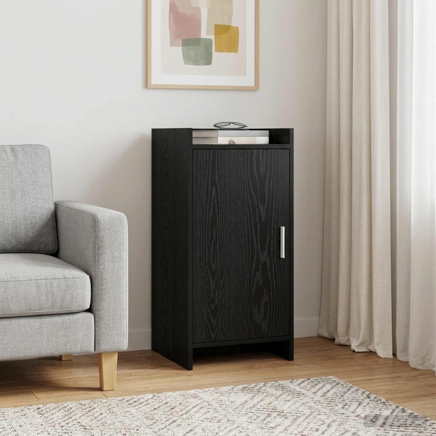 Sideboard Sort eg 40 x 36 x 80 cm Konstrueret træ