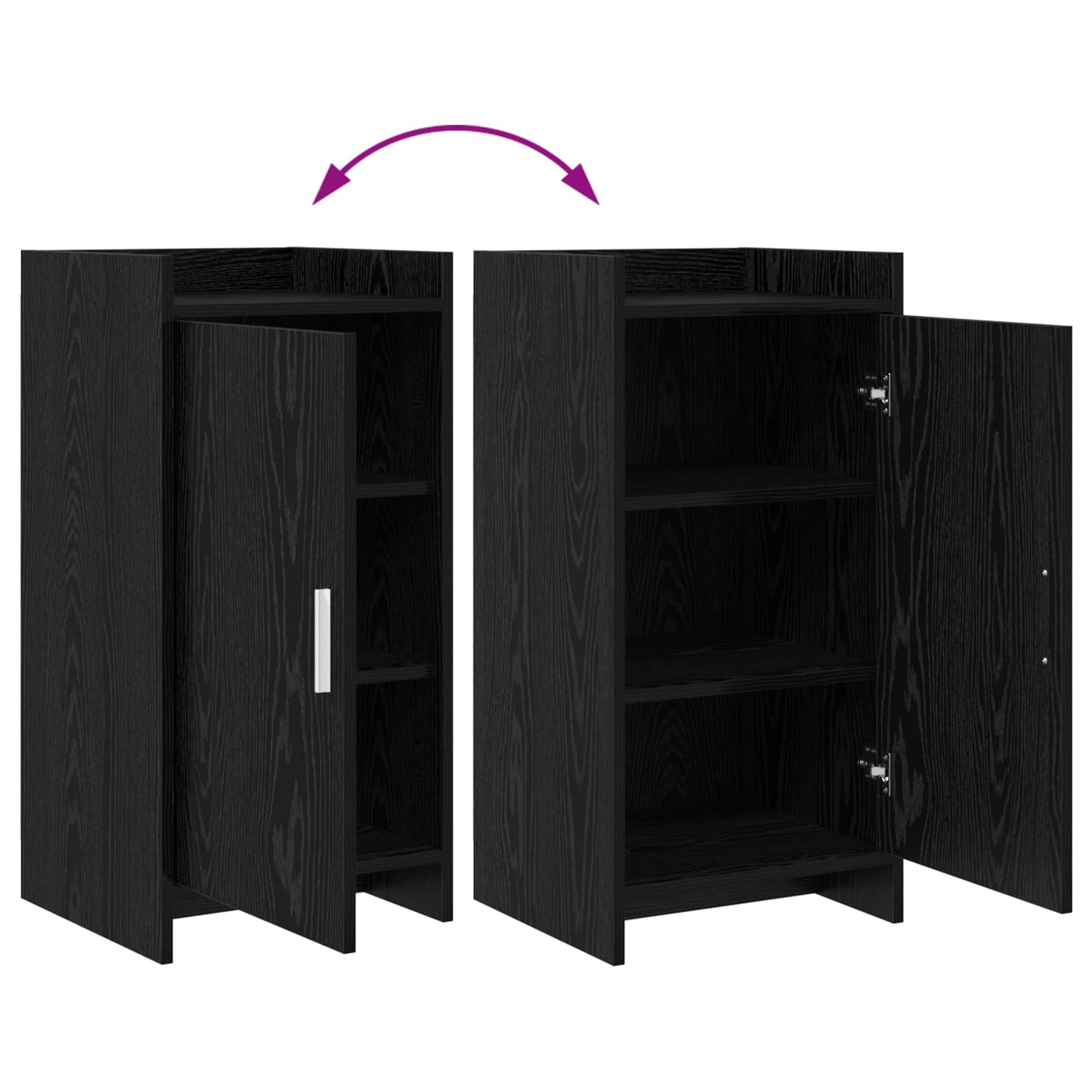 Sideboard Sort eg 40 x 36 x 80 cm Konstrueret træ