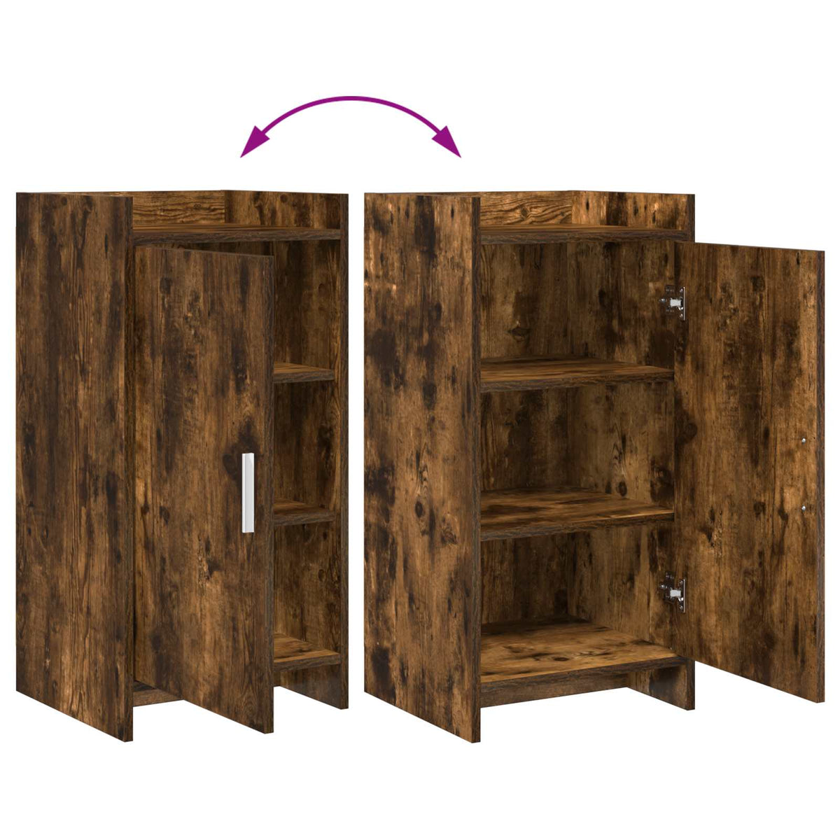 Sideboard Røget eg 40 x 36 x 80 cm Konstrueret træ