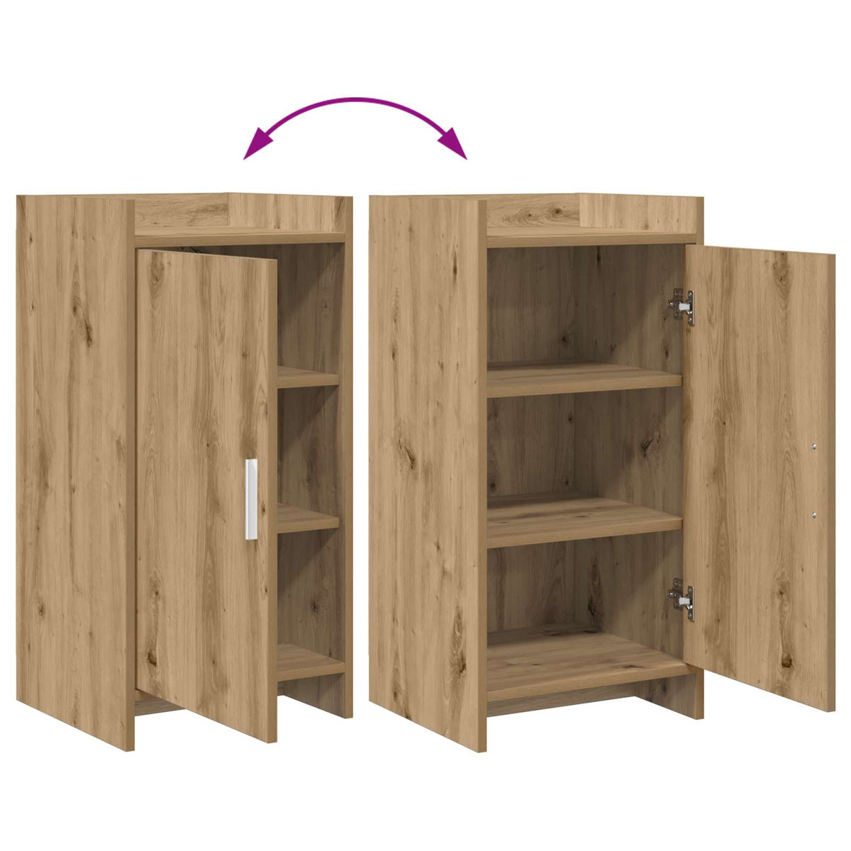 Sideboard Artisan-eg 40 x 36 x 80 cm Konstrueret træ