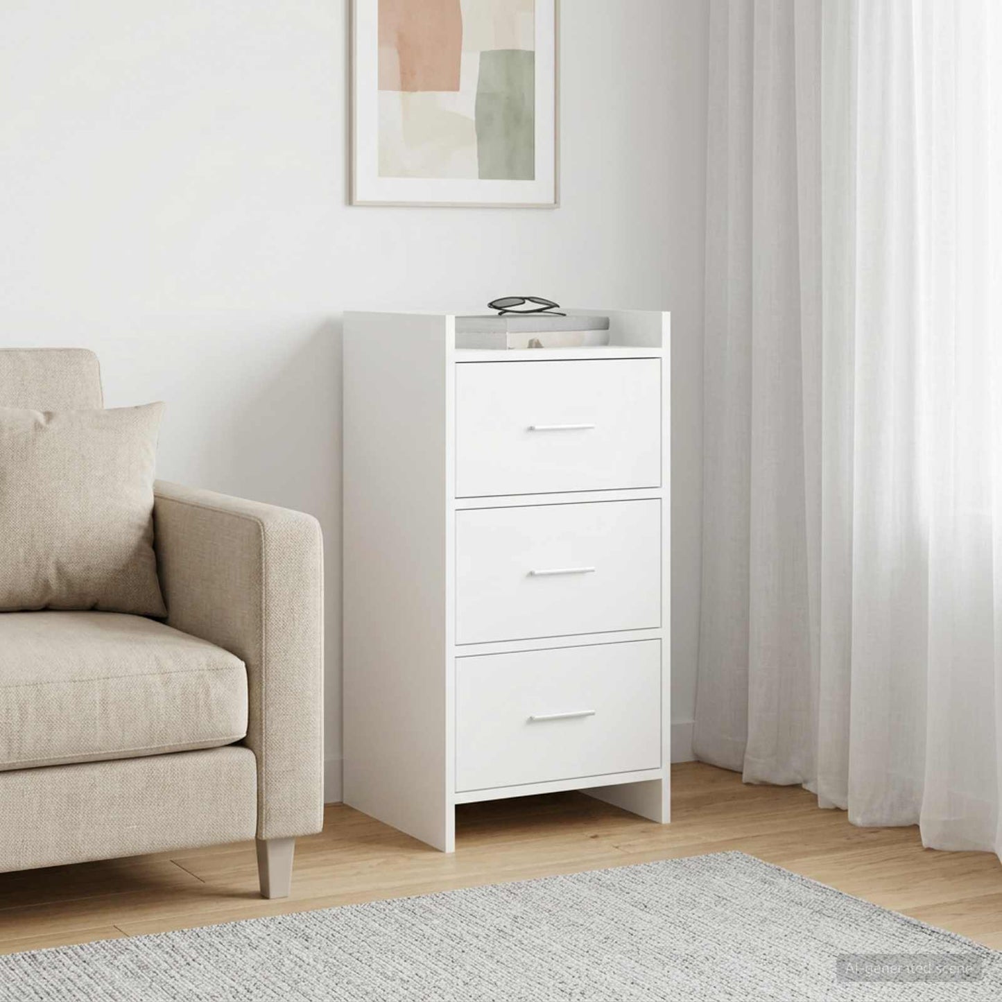 Sideboard Hvid 40 x 36 x 80 cm Konstrueret træ