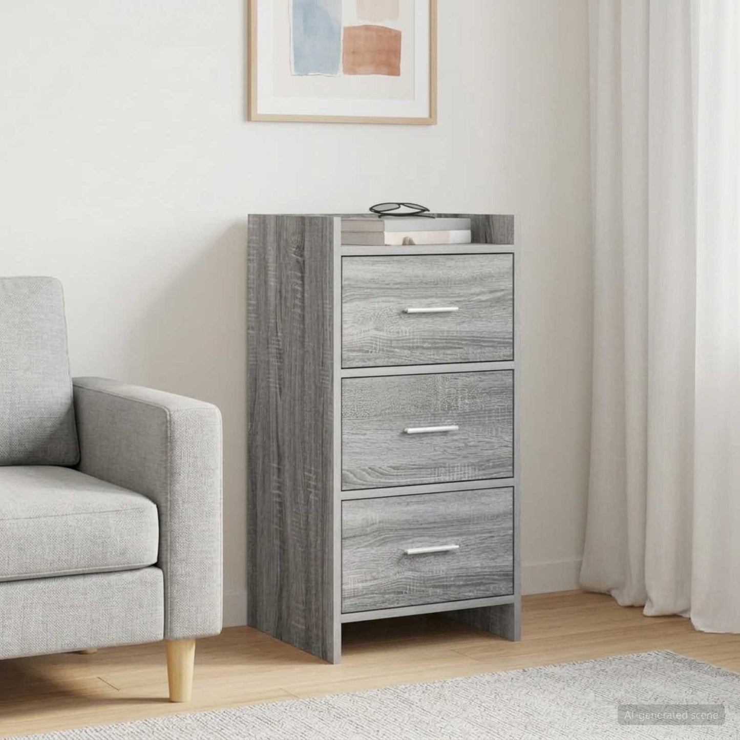 Sideboard Grå Sonoma 40 x 36 x 80 cm Konstrueret træ