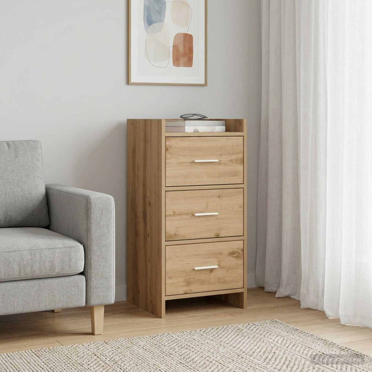 Sideboard Artisan-eg 40 x 36 x 80 cm Konstrueret træ