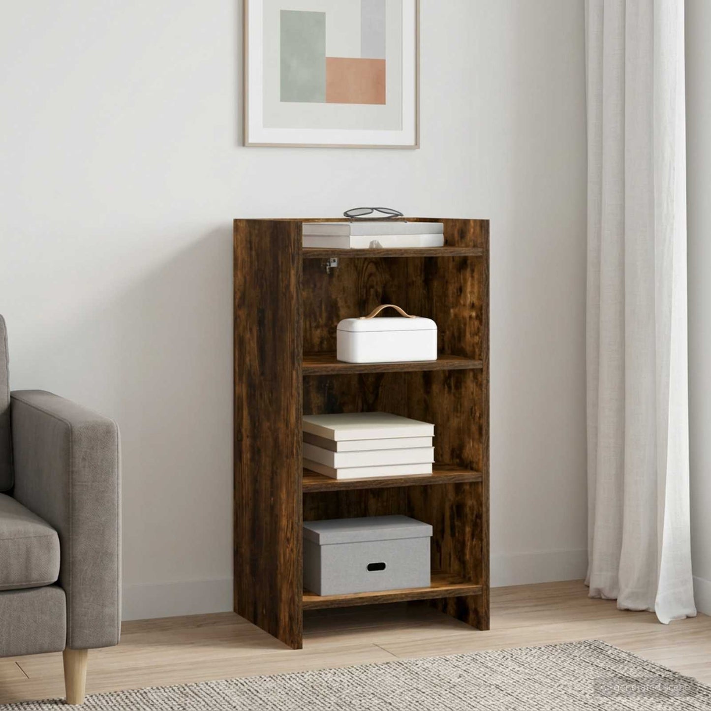 Sideboard Røget eg 40 x 36 x 80 cm Konstrueret træ