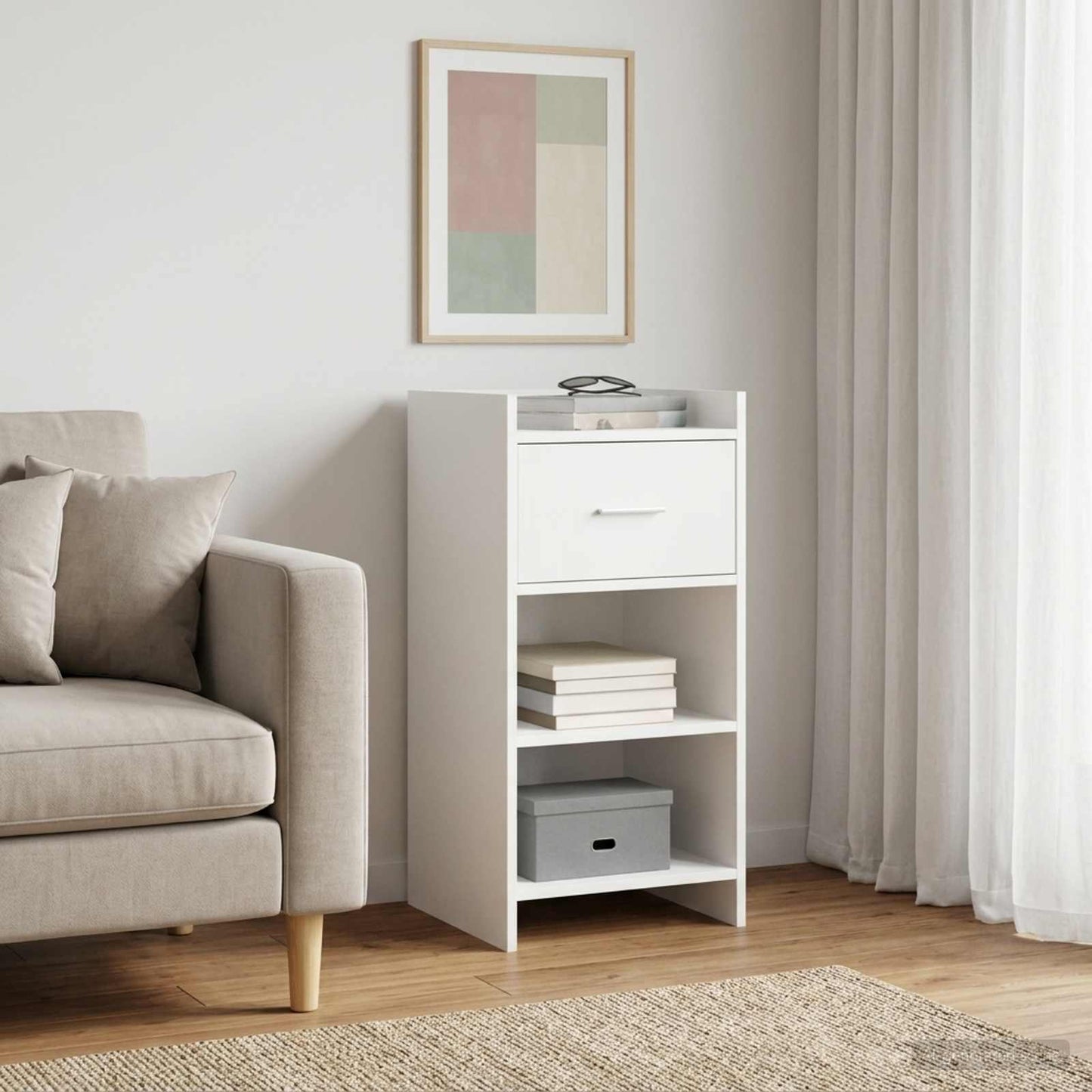 Sideboard Hvid 40 x 36 x 80 cm Konstrueret træ