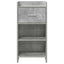 Sideboard Betongrå 40 x 36 x 80 cm Konstrueret træ